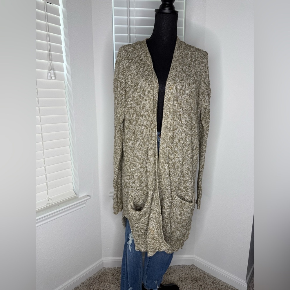 Banana Republic Beige/Green Knit Cardigan